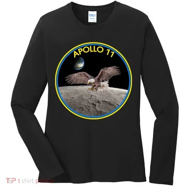 Apollo 11 Emblem Moon Landing Bald Eagle Women's Long Sleeve Shirt