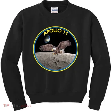 Apollo 11 Emblem Moon Landing Bald Eagle Kids Sweatshirt