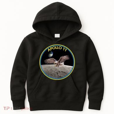 Apollo 11 Emblem Moon Landing Bald Eagle Kids Hoodie