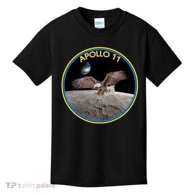Apollo 11 Emblem Moon Landing Bald Eagle Kids T-Shirt