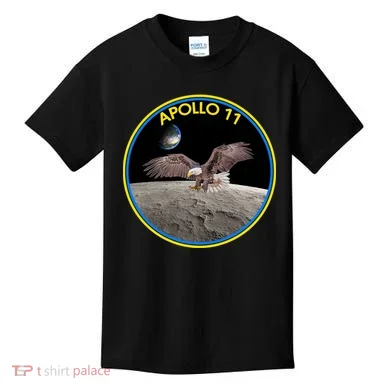 Apollo 11 Emblem Moon Landing Bald Eagle Kids T-Shirt