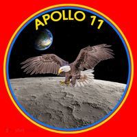 Apollo 11 Emblem Moon Landing Bald Eagle Santa Hat thumb 1