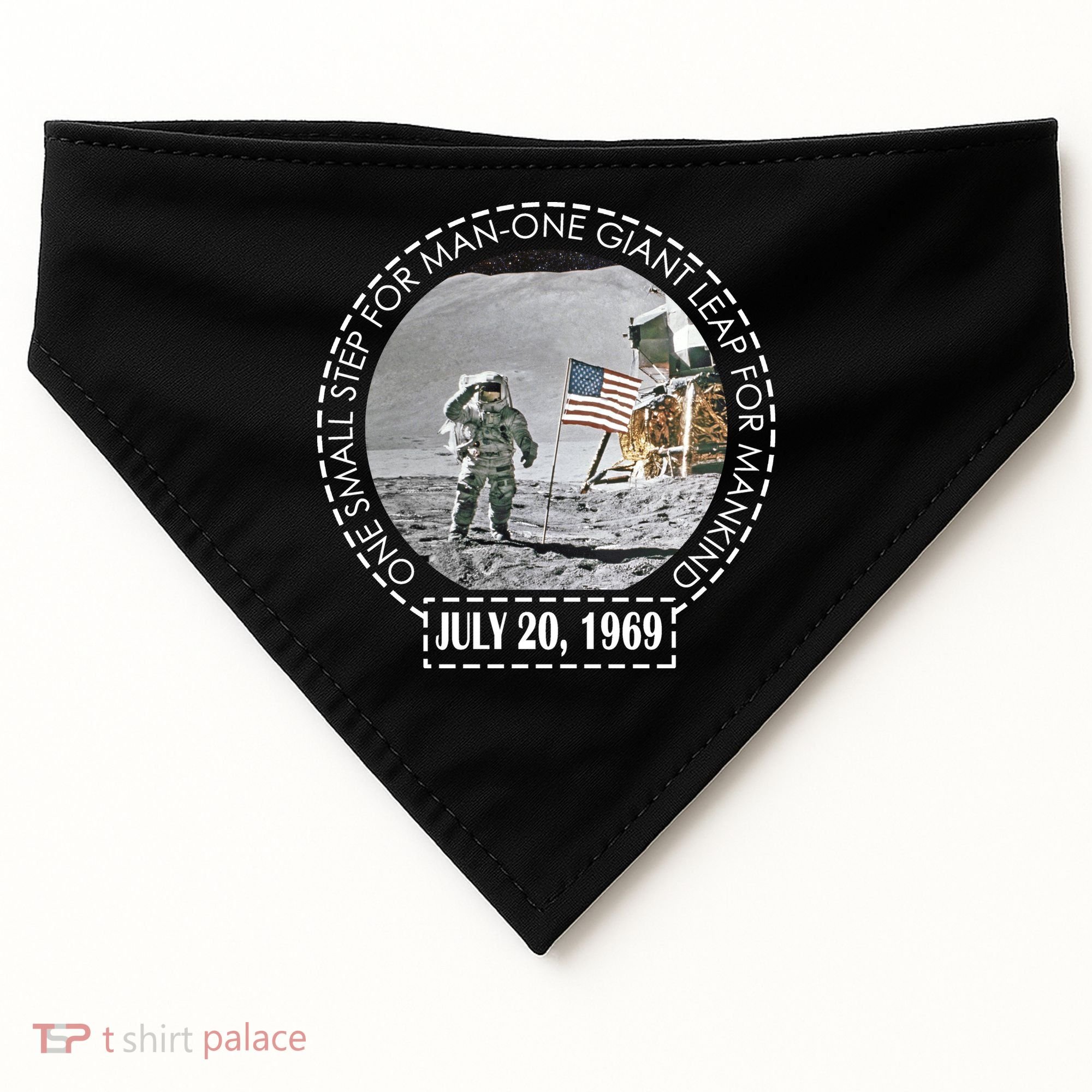 Apollo 11 Moon Landing Emblem 50th Anniversary  USA-Made Doggie Bandana