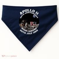 Apollo 11 Moon Landing July 20th 1969 USA-Made Doggie Bandana thumb 0