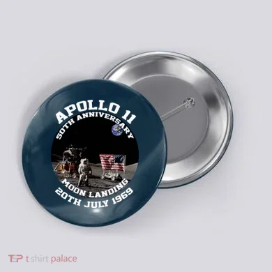 Apollo 11 Moon Landing July 20th 1969 Button