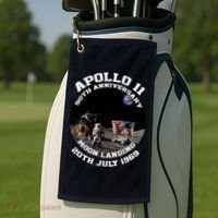Apollo 11 Moon Landing July 20th 1969 Golf Towel thumb 2