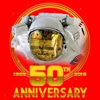 Apollo Landing 50th Golden Anniversary Santa Hat thumb 1