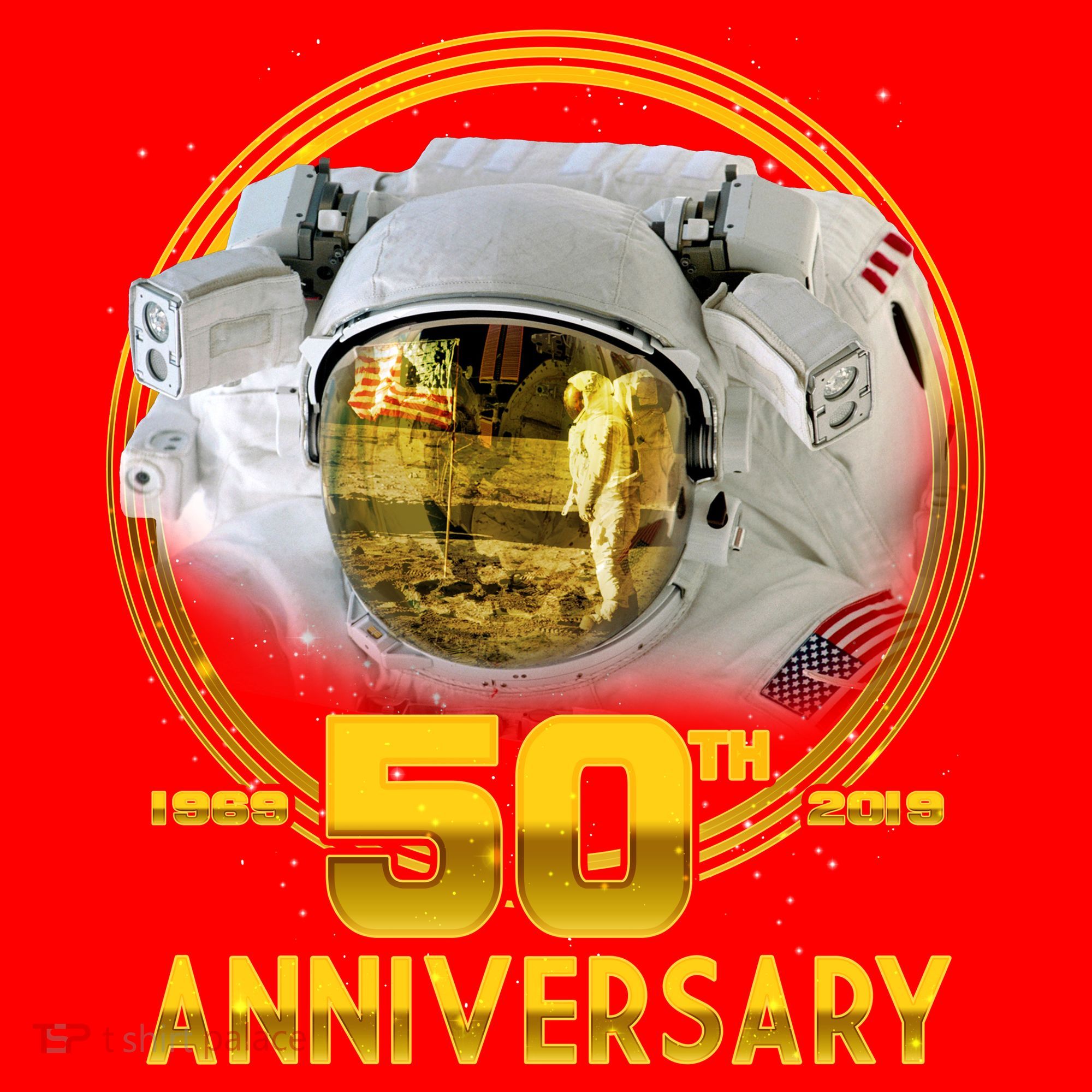 Apollo Landing 50th Golden Anniversary Santa Hat