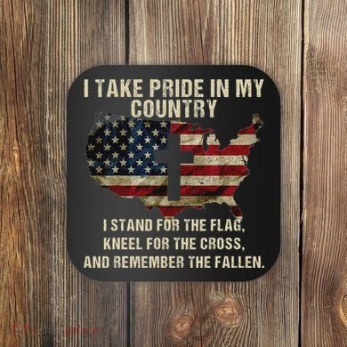 American Pride Patriotic American Flag Coaster