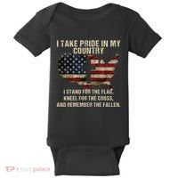 American Pride Patriotic American Flag Baby Bodysuit thumb 0