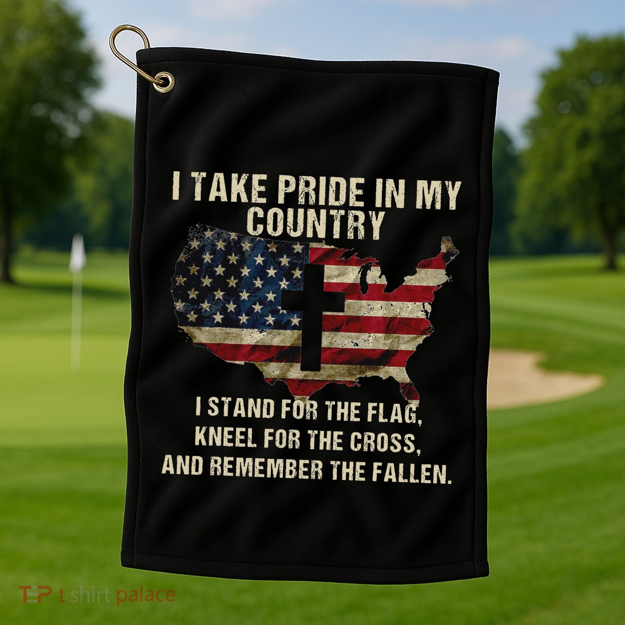 American Pride Patriotic American Flag Golf Towel