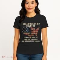 American Pride Patriotic American Flag Women's T-Shirt thumb 4