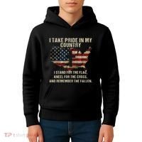 American Pride Patriotic American Flag Kids Hoodie thumb 4