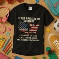 American Pride Patriotic American Flag Kids T-Shirt thumb 3