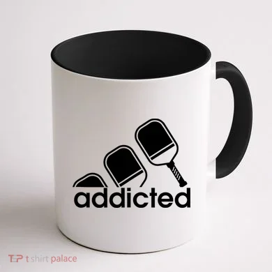 Addicted Pickleball Player Coffee Mug back