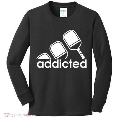 Addicted Pickleball Player Kids Long Sleeve Shirt