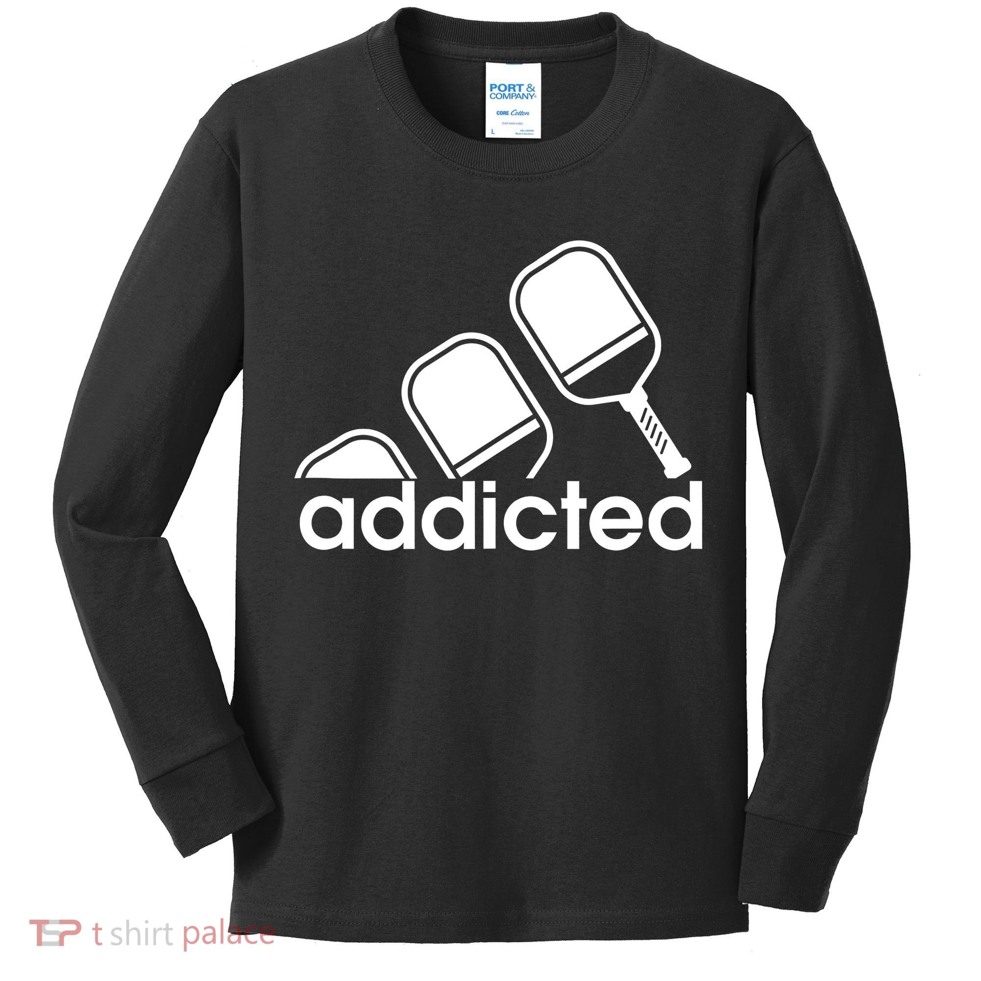 Addicted Pickleball Player Kids Long Sleeve Shirt