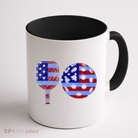 American Pickleball Paddle And Ball Coffee Mug thumb 1