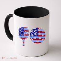American Pickleball Paddle And Ball Coffee Mug thumb 0