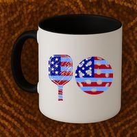 American Pickleball Paddle And Ball Coffee Mug thumb 2