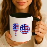 American Pickleball Paddle And Ball Coffee Mug thumb 3