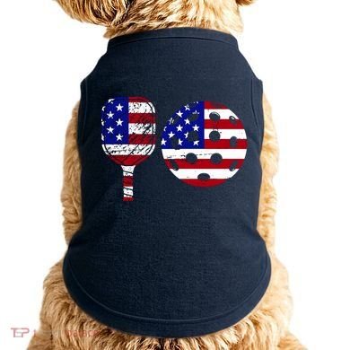 American Pickleball Paddle And Ball Doggie Tank