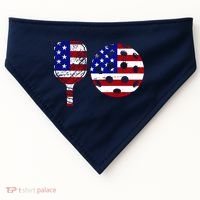 American Pickleball Paddle And Ball USA-Made Doggie Bandana thumb 0