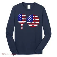 American Pickleball Paddle And Ball Long Sleeve Shirt thumb 0