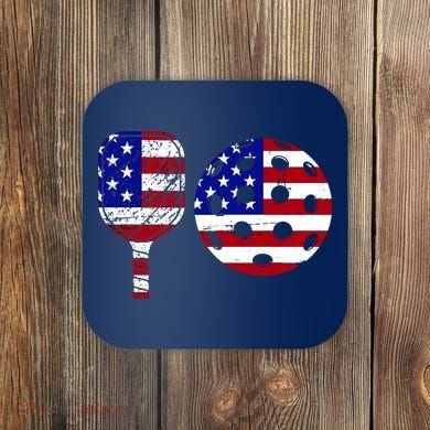 American Pickleball Paddle And Ball Coaster