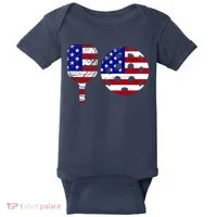 American Pickleball Paddle And Ball Baby Bodysuit thumb 0