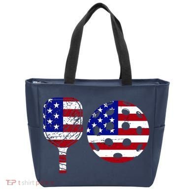American Pickleball Paddle And Ball Tote Bag