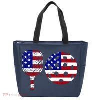 American Pickleball Paddle And Ball Tote Bag thumb 0