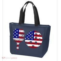 American Pickleball Paddle And Ball Tote Bag thumb 3