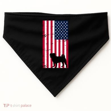 American Pitbull Flag USA-Made Doggie Bandana