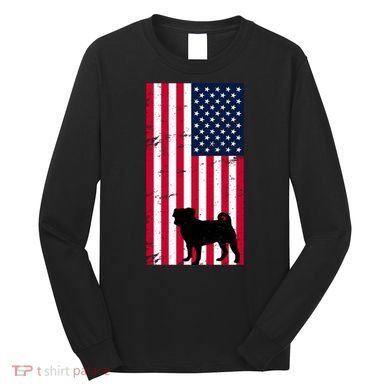 American Pitbull Flag Long Sleeve Shirt