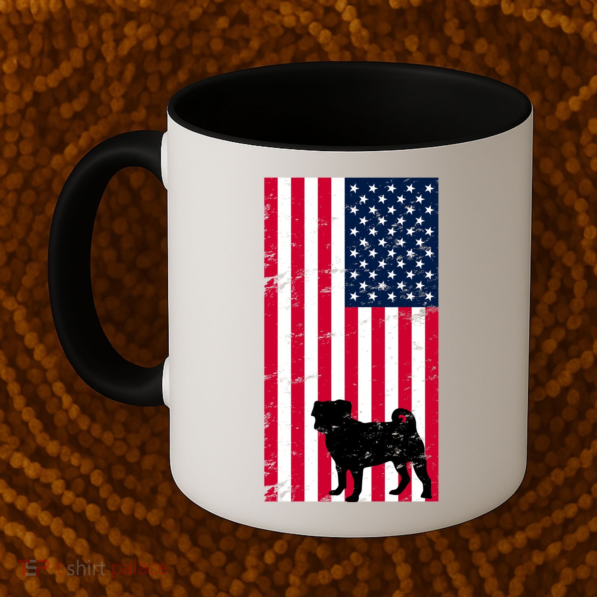 American Pitbull Flag Coffee Mug