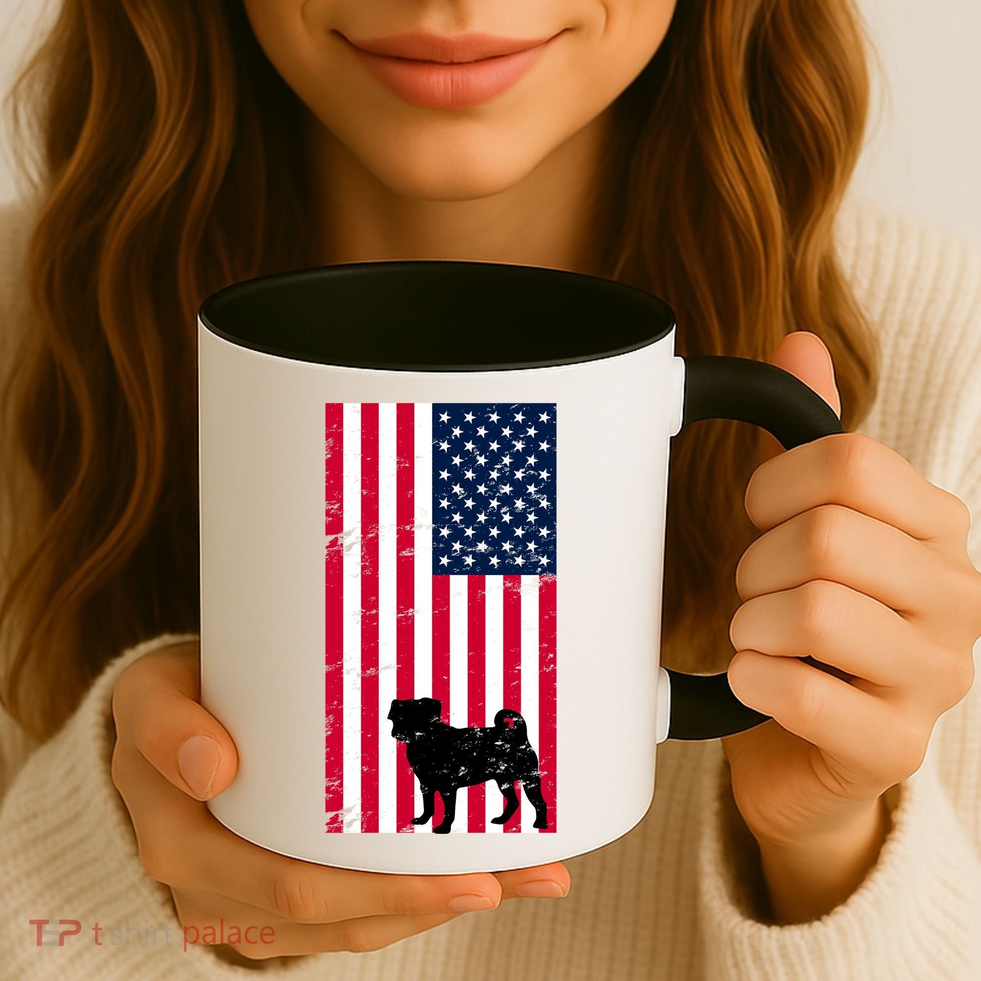 American Pitbull Flag Coffee Mug