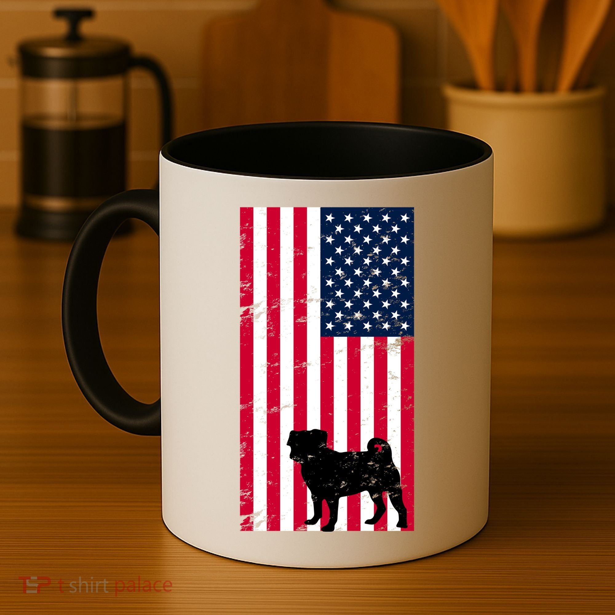 American Pitbull Flag Coffee Mug