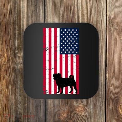 American Pitbull Flag Coaster
