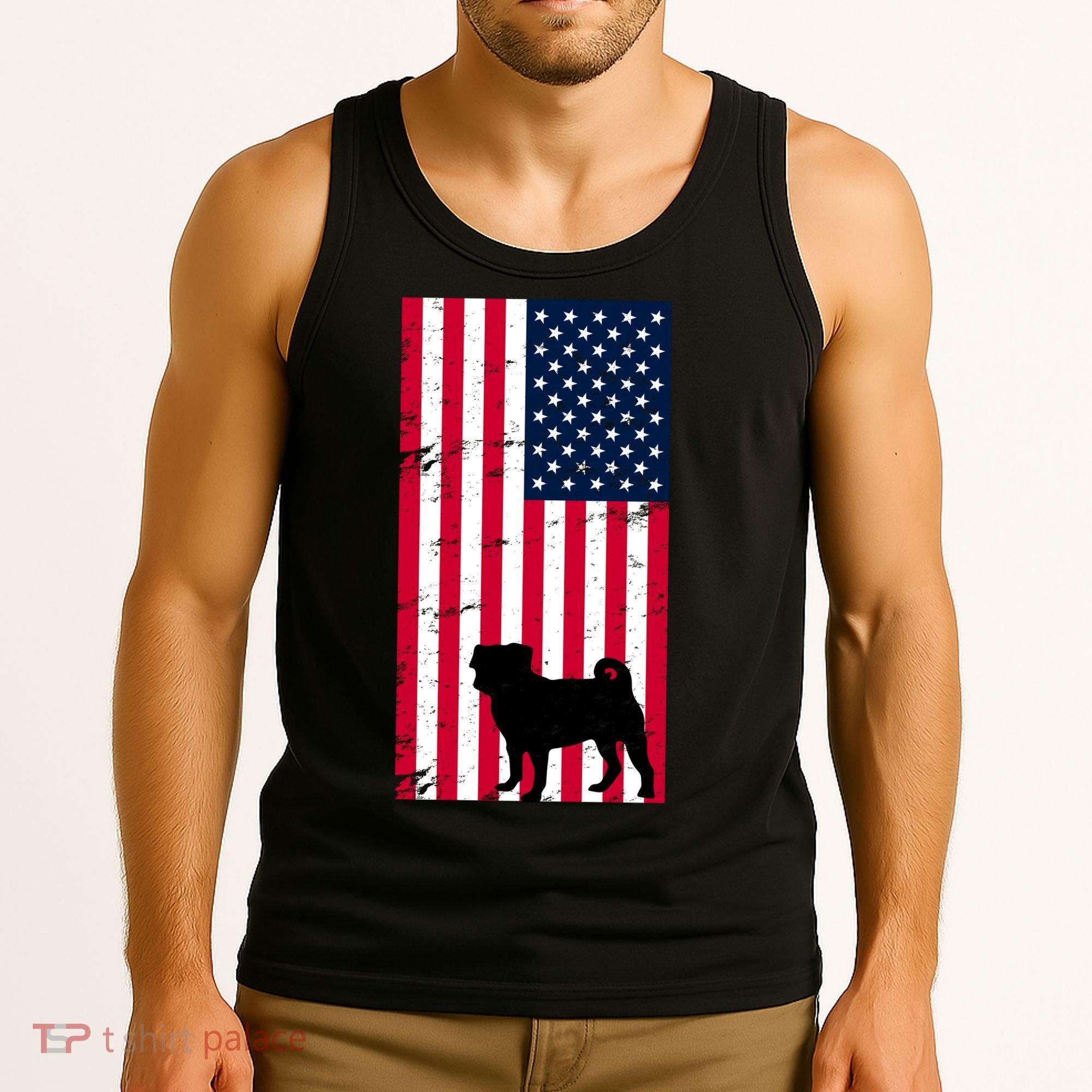 American Pitbull Flag Tank Top