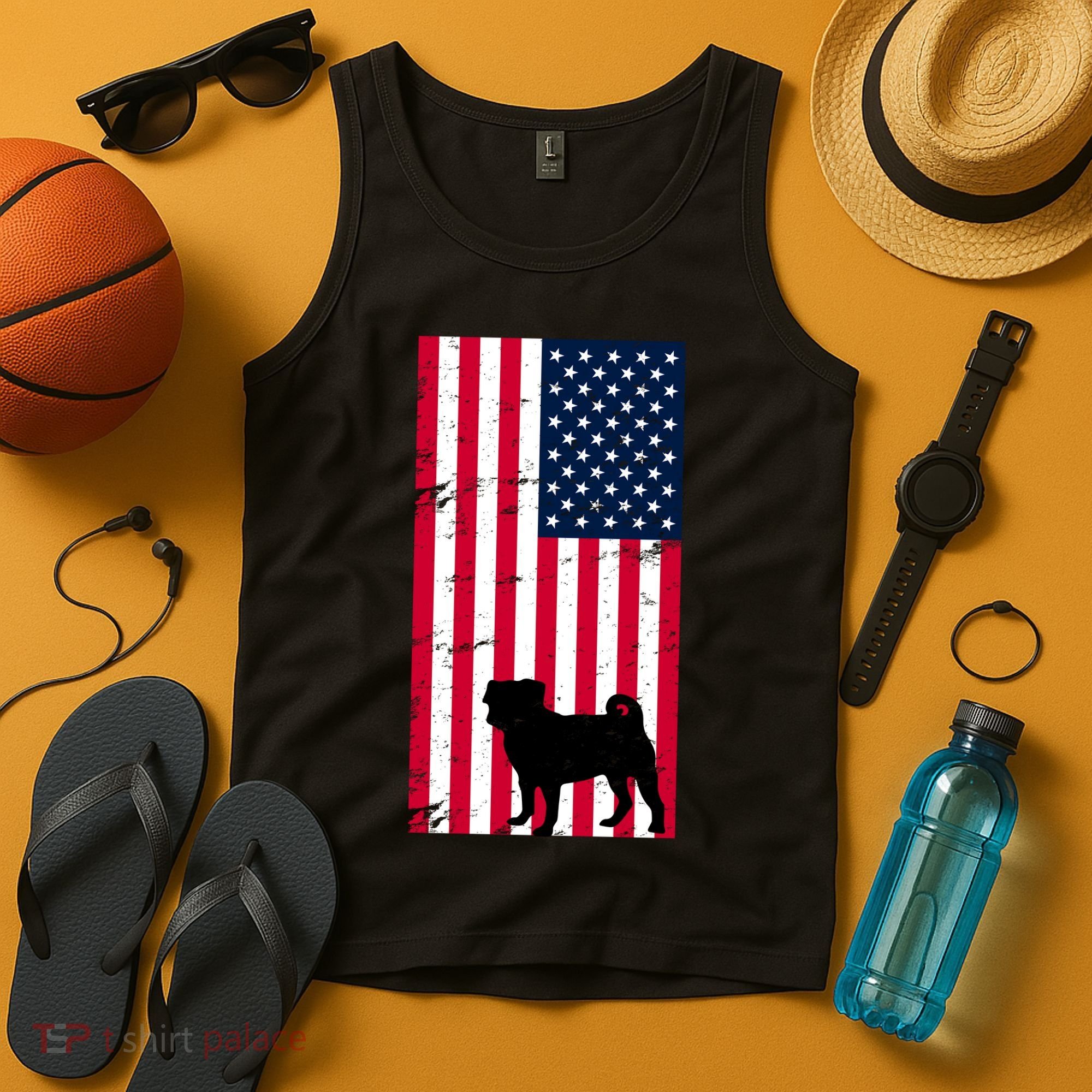 American Pitbull Flag Tank Top