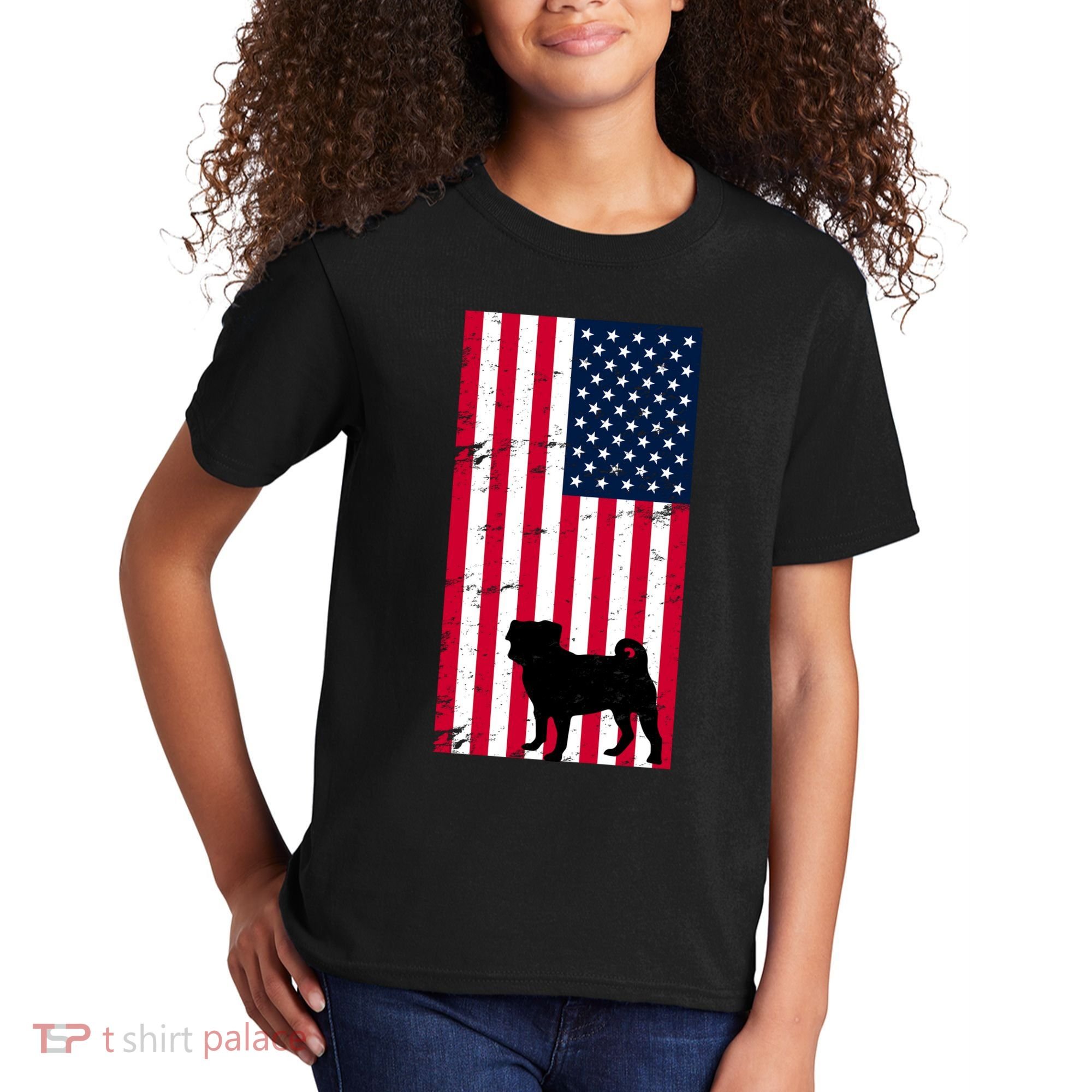 American Pitbull Flag Kids T-Shirt