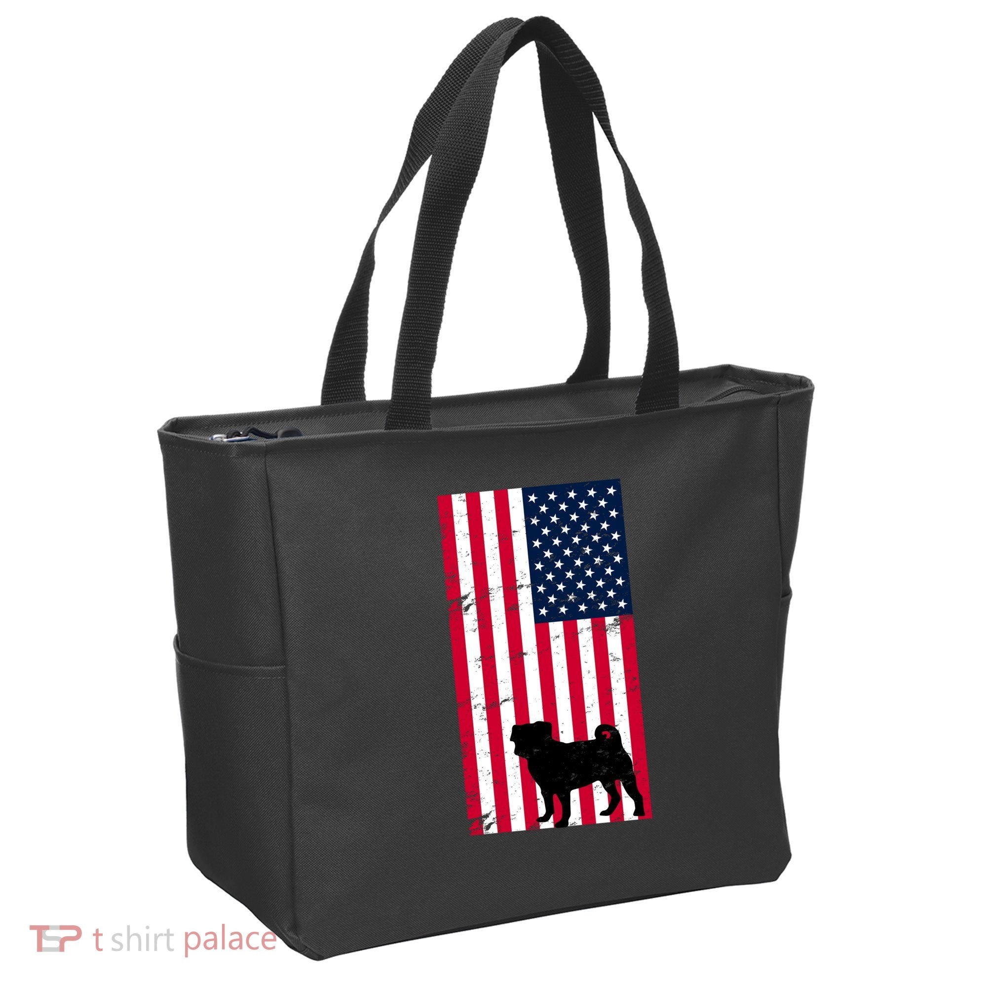 American Pitbull Flag Tote Bag