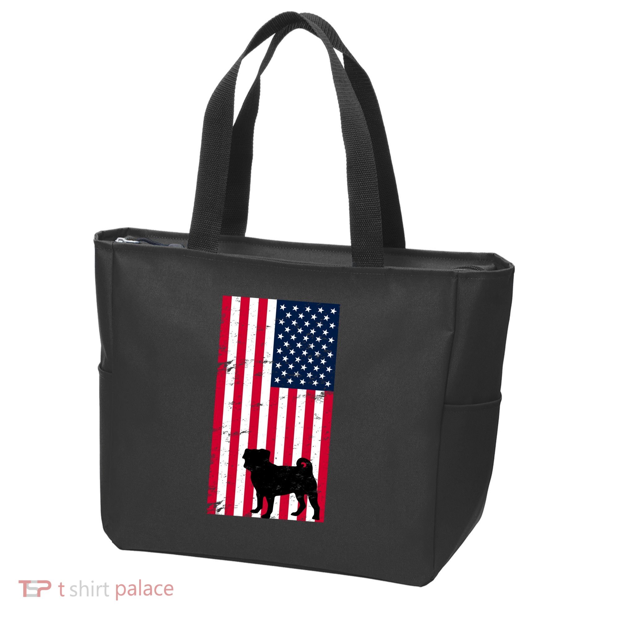 American Pitbull Flag Tote Bag