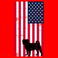 American Pitbull Flag Santa Hat thumb 1