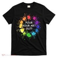 Acrylic Paint Pouring Artist Fluid Art Painter Color Wheel T-Shirt thumb 0
