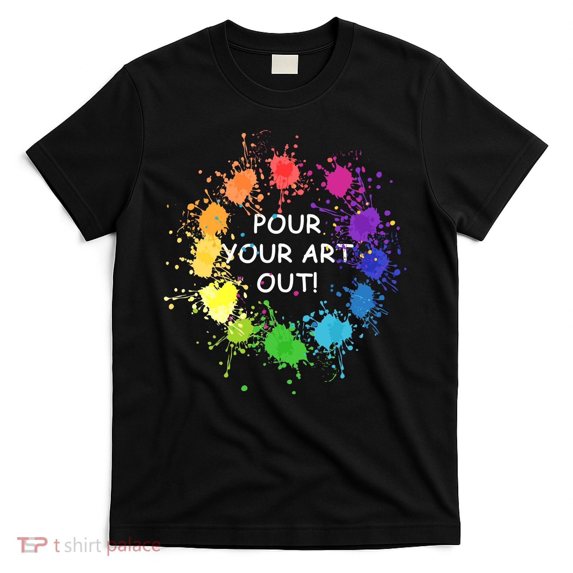 Acrylic Paint Pouring Artist Fluid Art Painter Color Wheel T-Shirt
