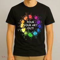 Acrylic Paint Pouring Artist Fluid Art Painter Color Wheel T-Shirt thumb 3