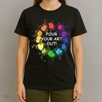 Acrylic Paint Pouring Artist Fluid Art Painter Color Wheel T-Shirt thumb 4