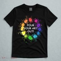 Acrylic Paint Pouring Artist Fluid Art Painter Color Wheel T-Shirt thumb 5